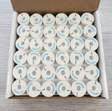 PRE-WOUND EMBROIDERY BOBBINS (WHITE)